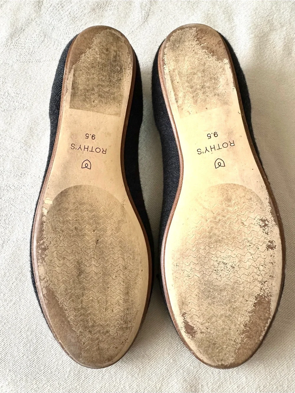 Rothy’s Merino Tassel Loafers Black Diamond Wool Women’s 9.5